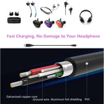 Aquelo replacement cable connected to wireless headphones