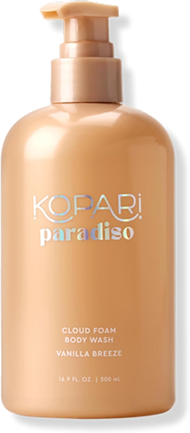 Kopari Paradiso Cloud Foam Body Wash - Peach Sky | Hydrating Foaming Body Wash with Hyaluronic Acid & Vitamin E | Gentle Cleanse, Juicy Scent - Image 9