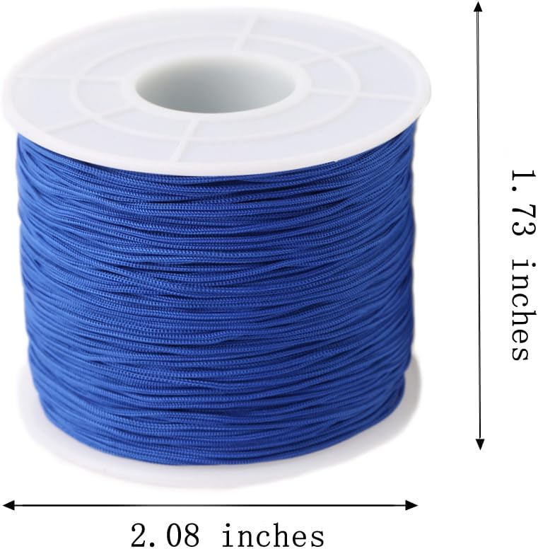 Royal blue Chinese knotting string close up detail