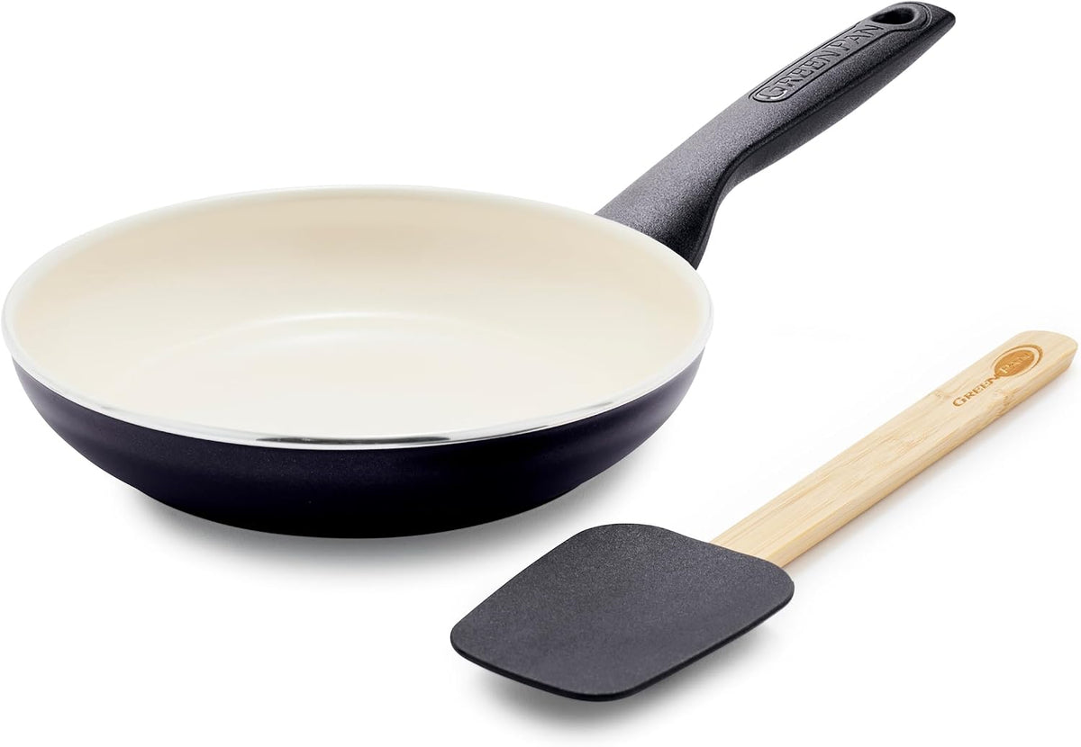 GreenPan Rio Advanced 8" Frying Pan Skillet, Ceramic Nonstick PFAS-Free, Induction Ready, Dishwasher and Oven Safe, Black - Image 11