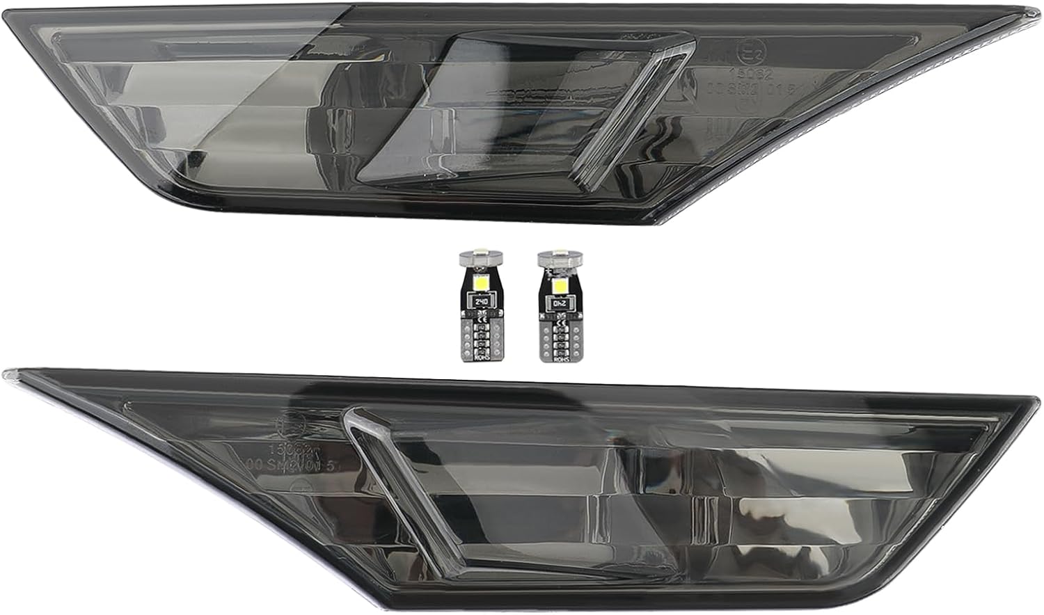 AUTOKAY smoked side marker lamp turn signal light front view on vehicle fender
