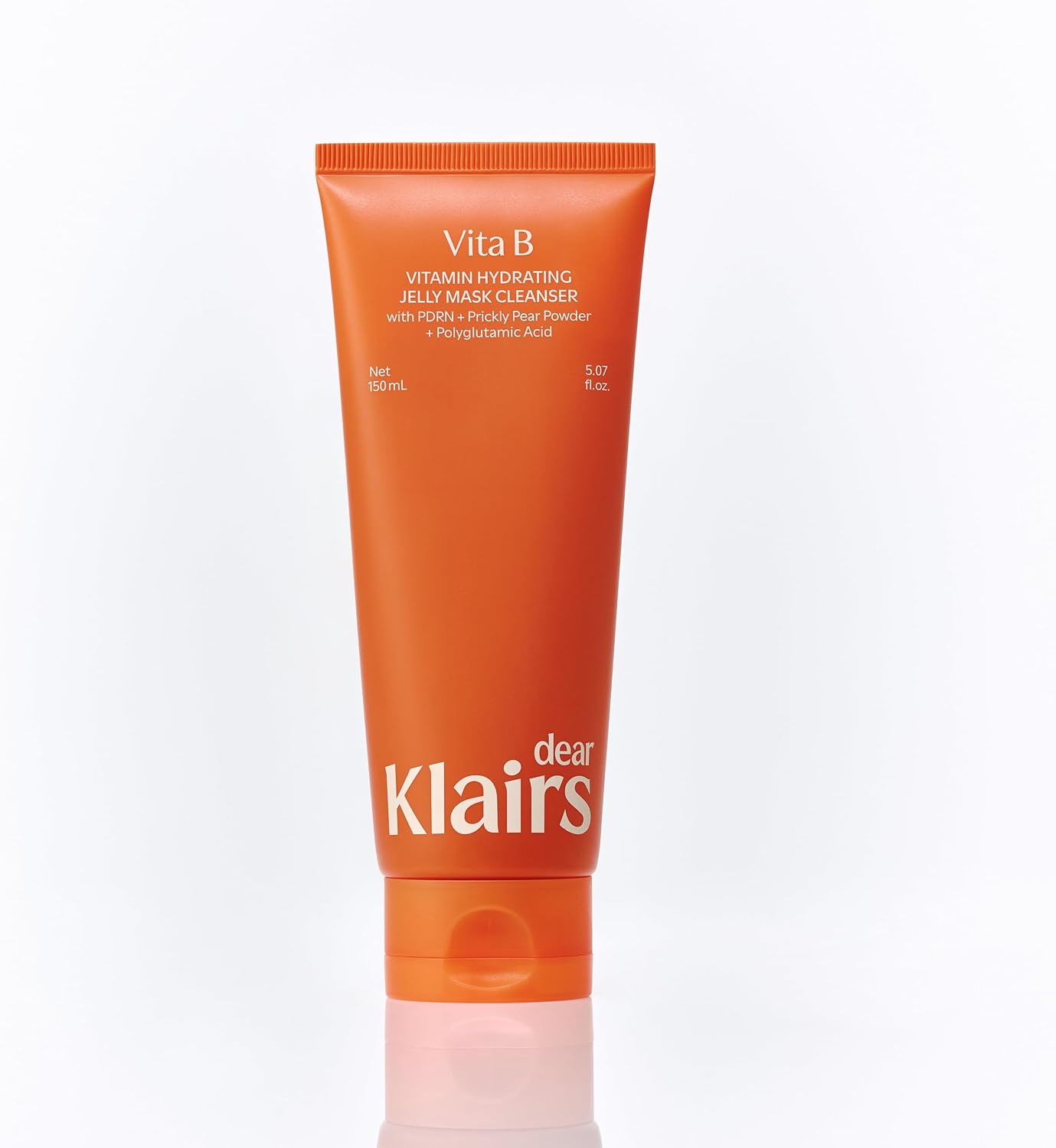 Dear Klairs Vitamin Hydrating Jelly Mask Cleanser front view orange tube.
