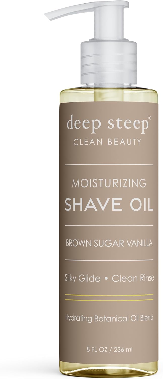 Deep Steep shave oil ingredient highlights on bottle label