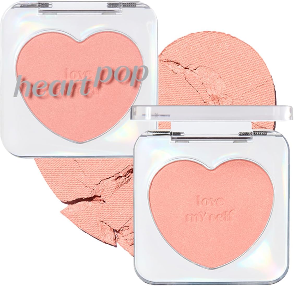 ETUDE Heart Pop Duo Blush, Soft Glow Cheek Colors, Natural Highlight & Glossy Finish, Lightweight Dual-Tone Formula, Korean Makeup Artist Collab, Compact 0.2 oz - Envy Flash - Image 14