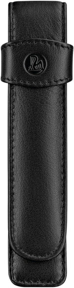 Pelikan 1-Pen Leather Pouch front view showing black leather exterior