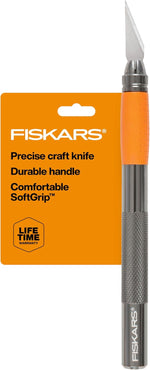 Fiskars 6" Detail Craft Knife, Exacto Hobby Utility Knife, Durable Aluminum - Image 1
