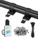 VAMRONE adhesive cable management clips front view showing adjustable ladder strap design