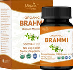 Organic Spree USDA Organic Brahmi Focus Support 120 tablets front view bottle packaging