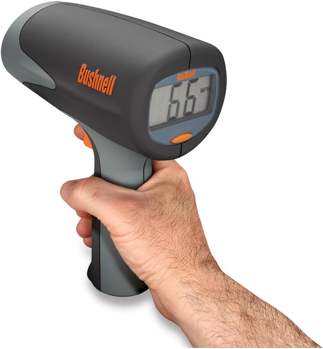 Bushnell Velocity Radar Gun side view showing pistol grip design