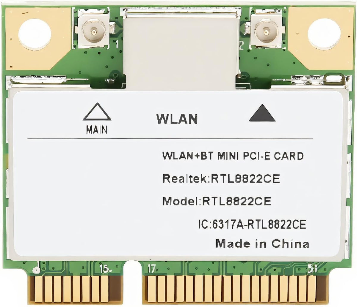 Diyeeni RTL8822CE Mini PCIe Card front view wireless network adapter