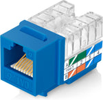 Everest Media Solutions 90 degree angled Cat6 keystone jack front view