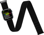 Keepamor Apple Watch ankle and arm band front view showing nylon strap