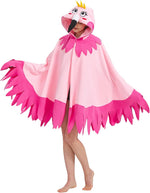 Morningfly flamingo costume styled on model