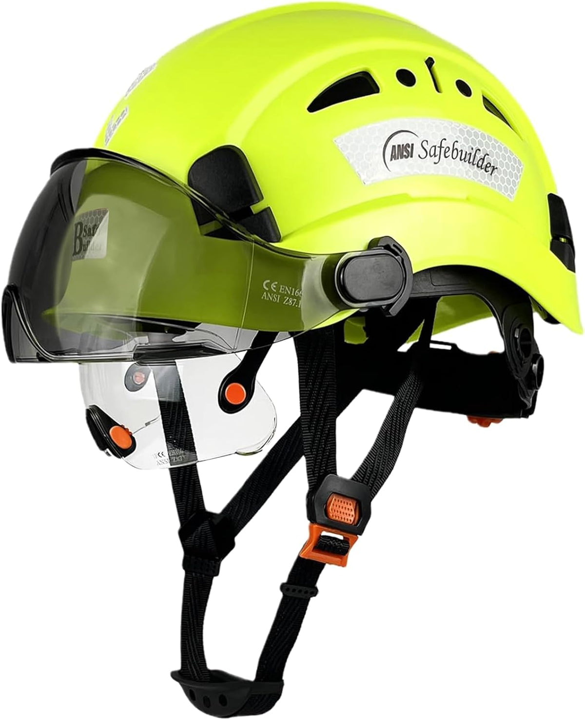 SAFEBUILDER Industrial Safety Helmet with Visor ABS Hard Hat with Visor Adjustable Ventilation Hardhats Construction Head Protection ANSI Z89.1 - Image 10