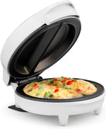 Holstein Housewares Stainless Steel 2 Section Omelet & Frittata Maker, Non Stick Coating, Easy To Clean, Indicator Lights, Compact Storage, Prepare Versatile Recipes in Minutes. 2 Portions, Black - Image 12