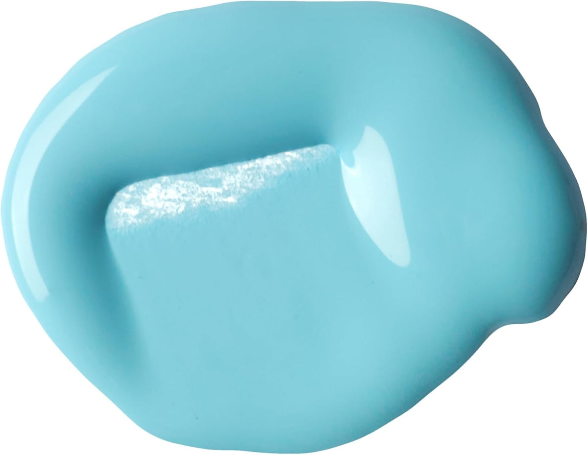 Liquitex Light Blue Permanent paint bottle angle view
