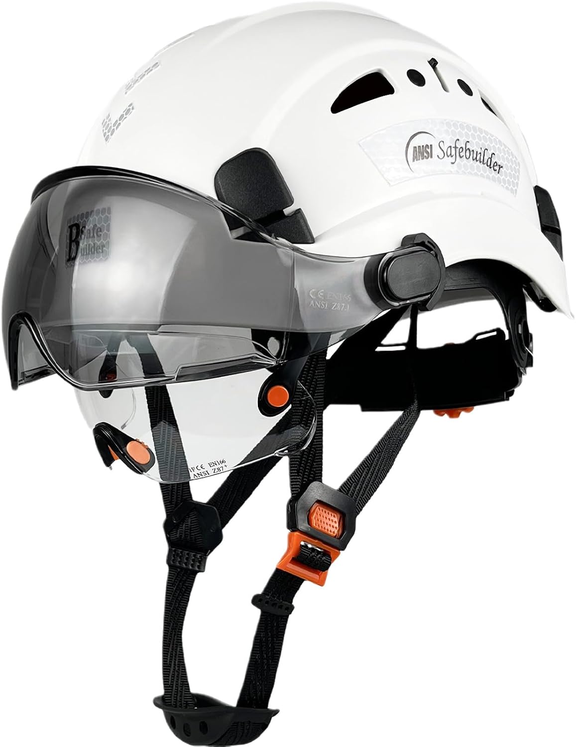 SAFEBUILDER Industrial Safety Helmet with Visor ABS Hard Hat with Visor Adjustable Ventilation Hardhats Construction Head Protection ANSI Z89.1 - Image 11