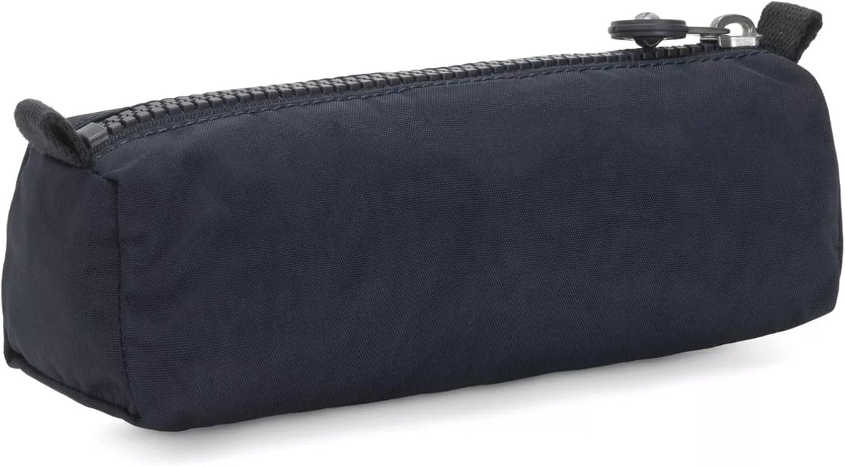 Kipling pencil case side angle with monkey keychain