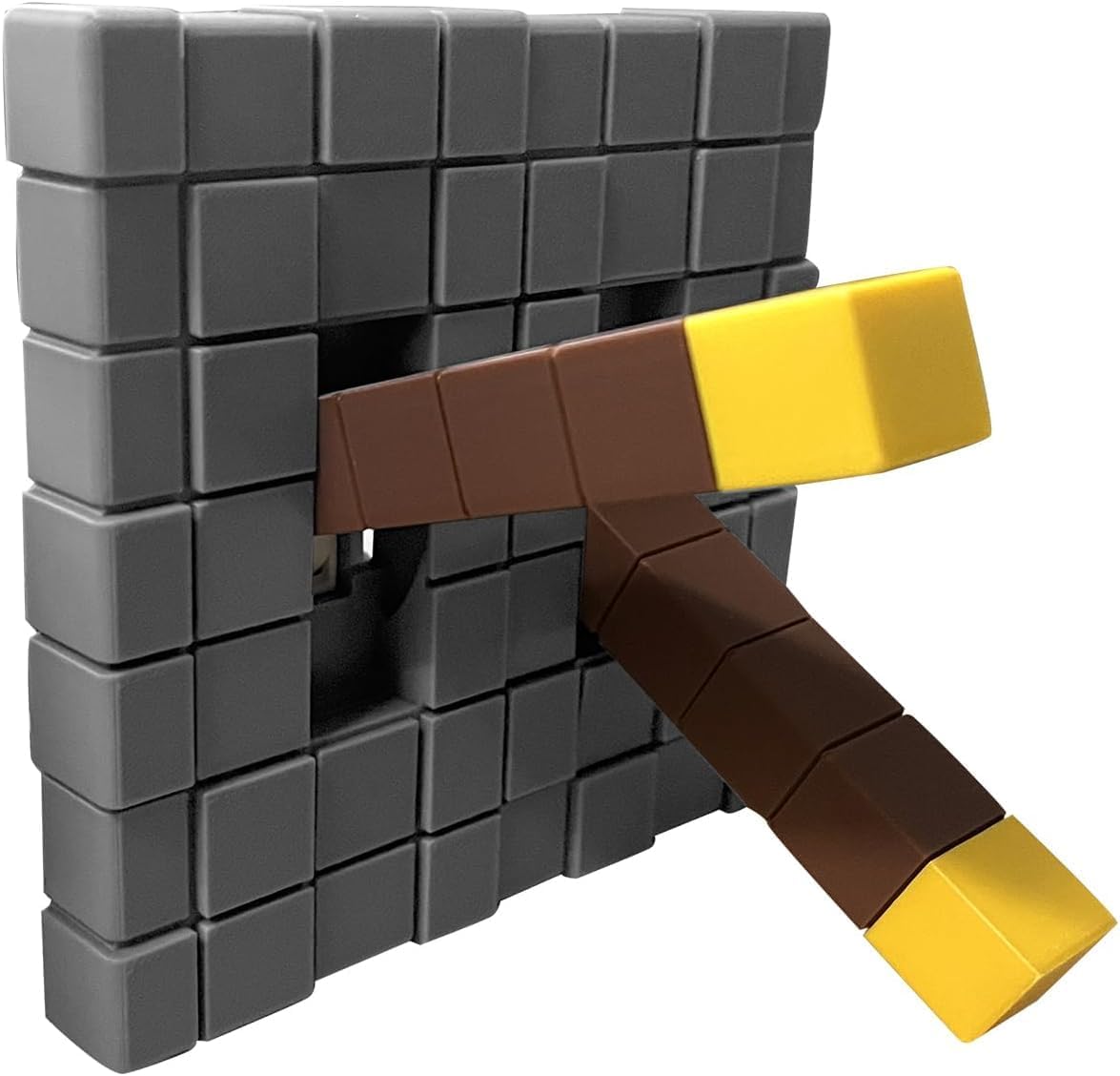 EumbHoa game room light switch cover front view showing gray pixel block design