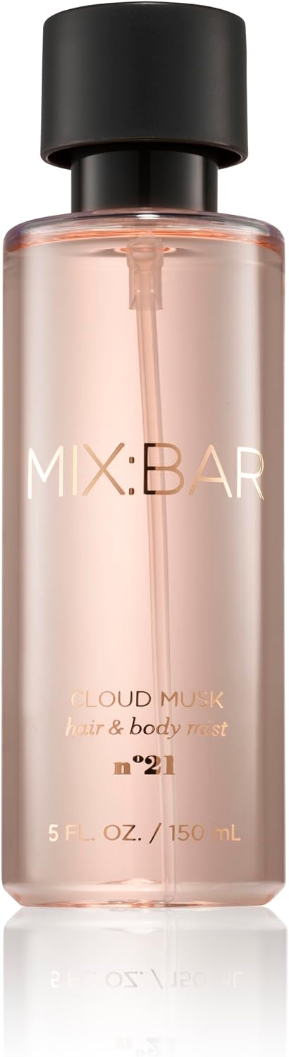 Mix:Bar Cloud Musk hair and body mist front view bottle packaging