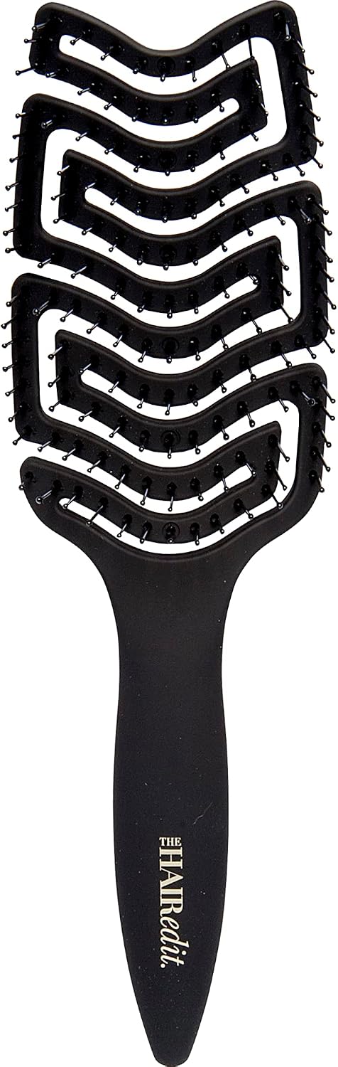 The Hair Edit Detangle And Massage Brush front view ergonomic paddle