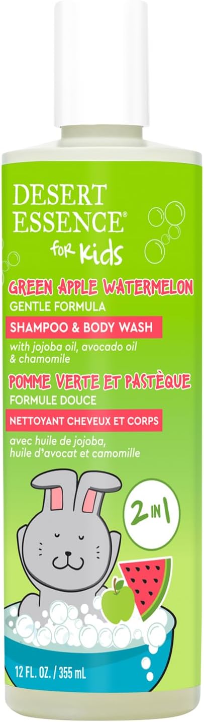 Desert Essence Kids 2-In-1 Shampoo And Body Wash label ingredients detail