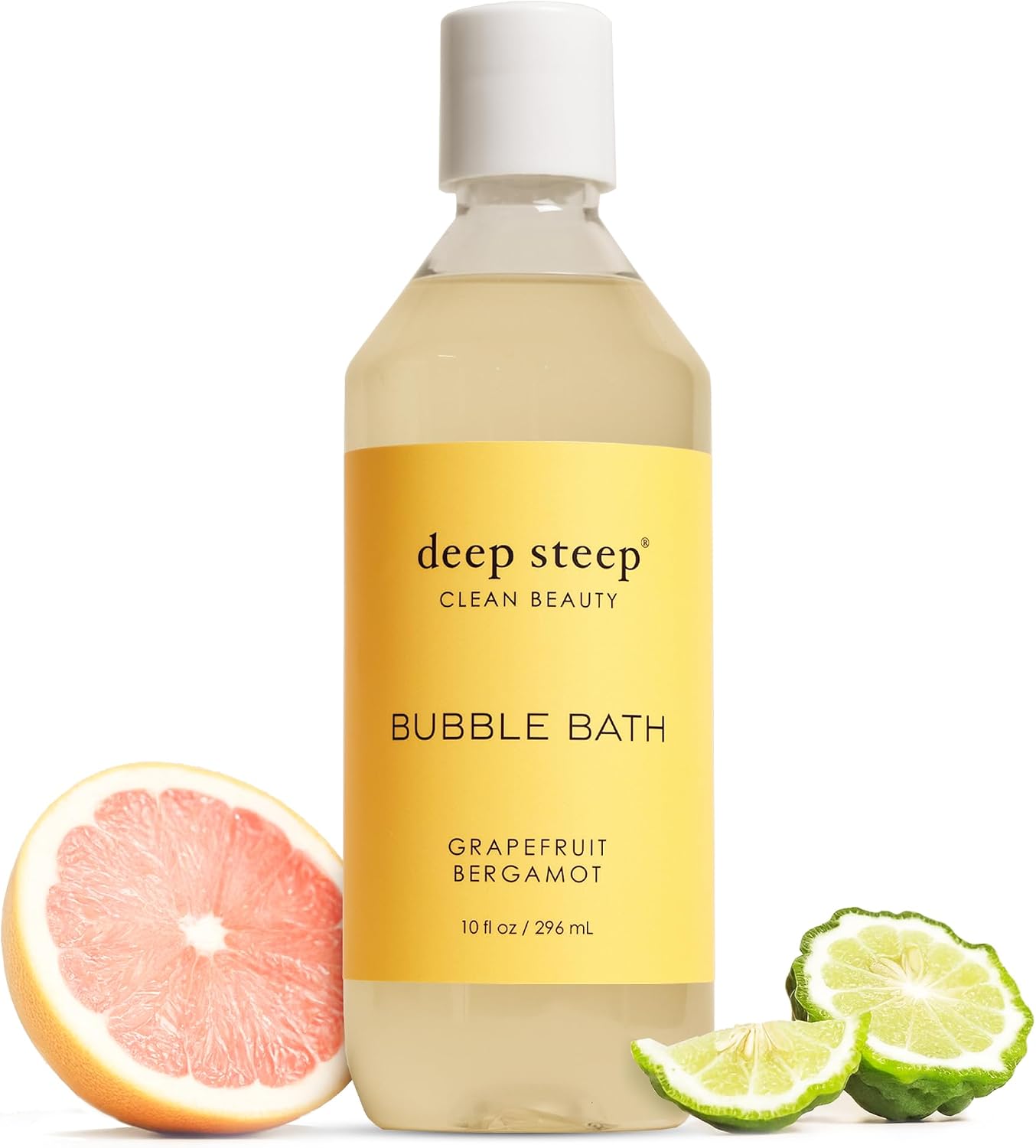 Deep Steep bubble bath front view bottle packaging