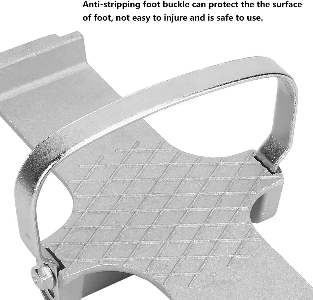 Close-up of the ribbed non-slip foot pedal on the panel lifter.