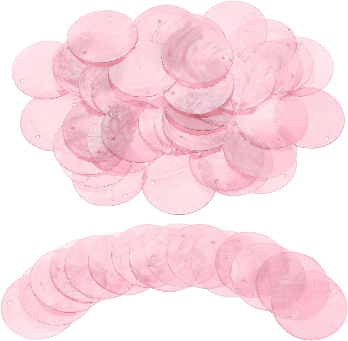 uxcell 120Pcs Capiz Shells 2" Round Natural Shells with 2 Holes for Seashell Wind Chimes Curtain Shell Garland DIY Craft Wedding Home Decoration, Dark Blue - Image 9