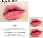 Gradient lip look breakdown using the Real Cherry oil tint variant.