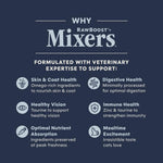 Cat eating dry food with Instinct Raw Boost Mixers added