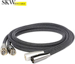 SKW WG series XLR male to female connectors close up