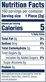 Orbit White Spearmint Sugar Free Chewing Gum single forty piece resealable bottle side view