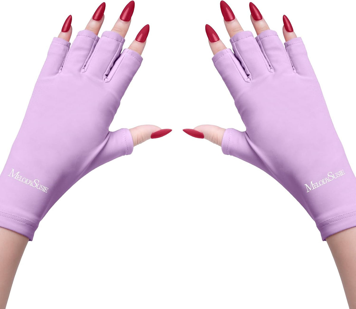 MelodySusie Premium Fingerless Protection UV Gloves for Gel Manicures - Image 12