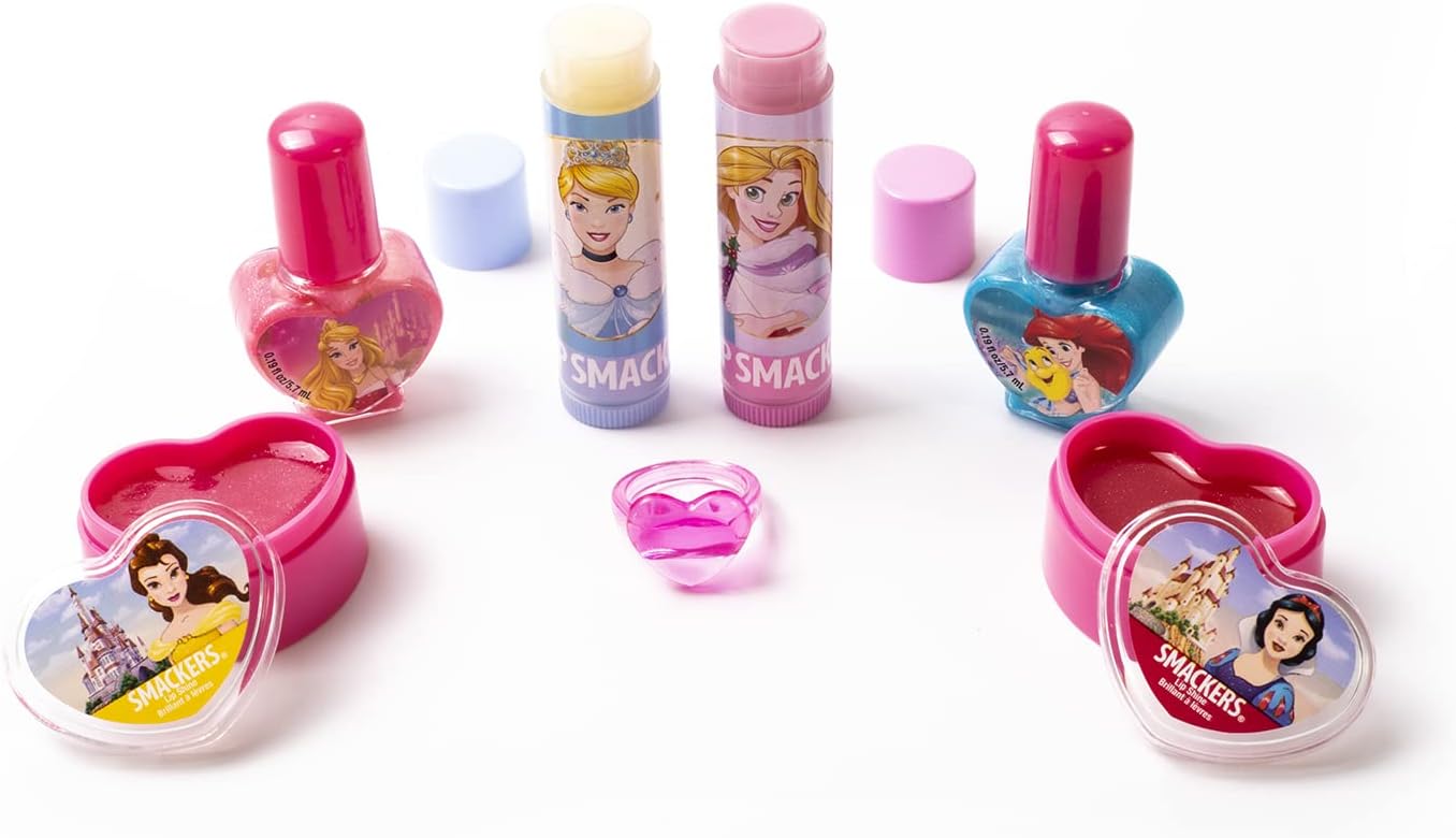 Lip Smacker Disney Princess Tote showing the transparent carrying case