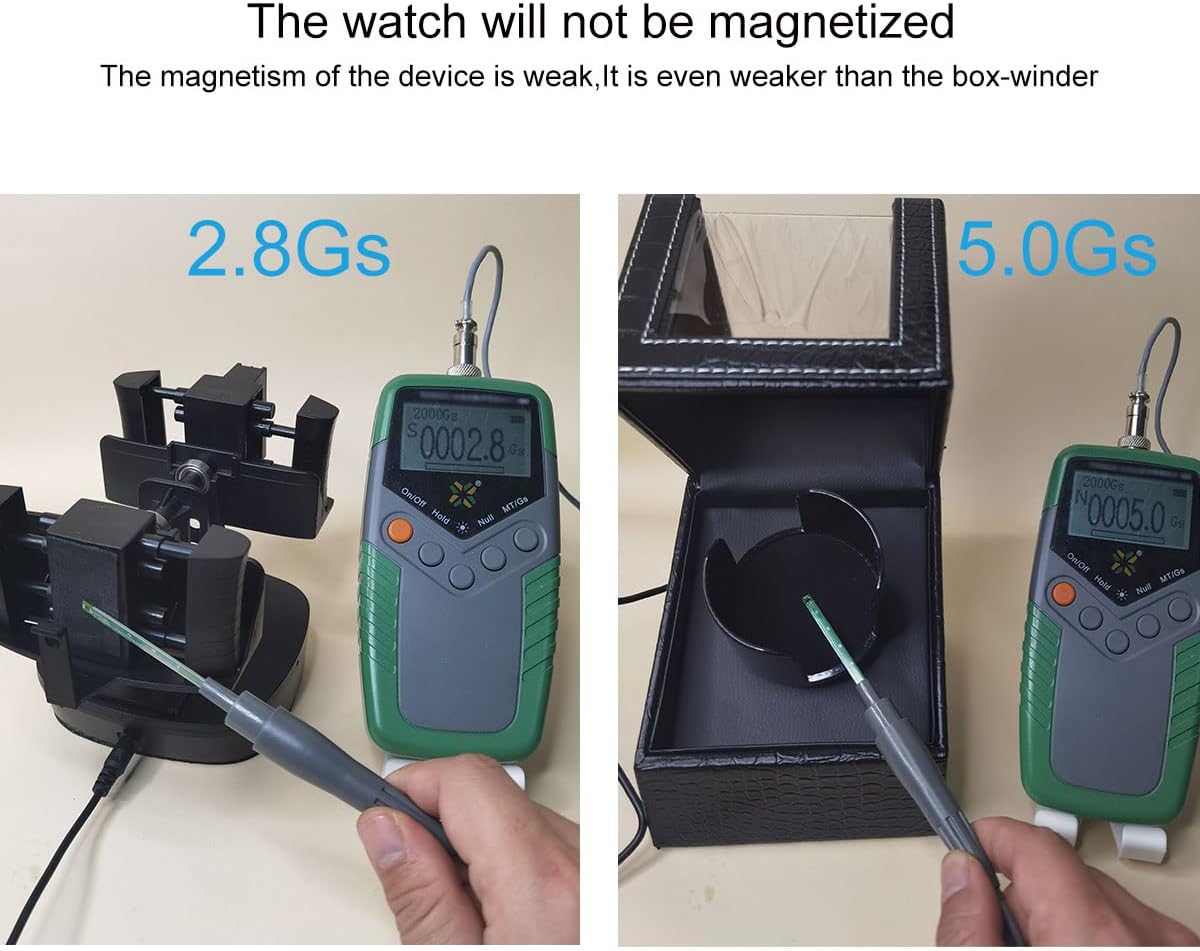 Compact stand and secure clamp holder of FEICHONGHO watch winder