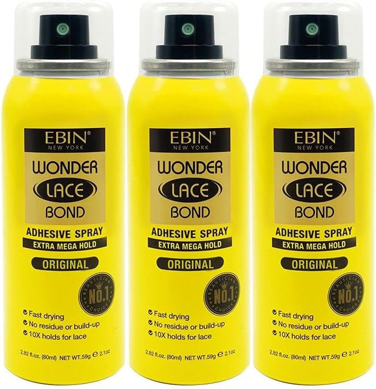 Ebin New York Wonder Lace Bond Adhesive Spray front view bottle packaging