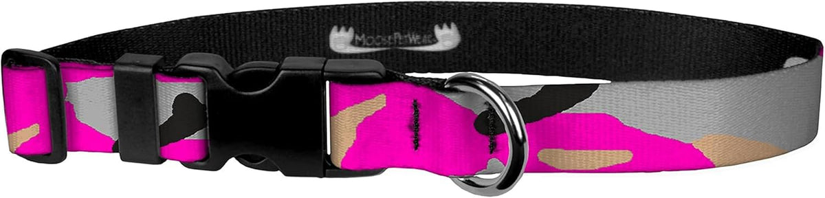 Camo Dog Collar - Camouflage Print Adjustable, D Ring, Side Release Buckle - 3/4 Inch Adjusts 11.5-17.5 Inches, Medium, Jarhead Camo - Image 12