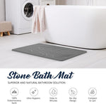 Graplife non-slip bathroom floor mat texture and minimalist engraved details.