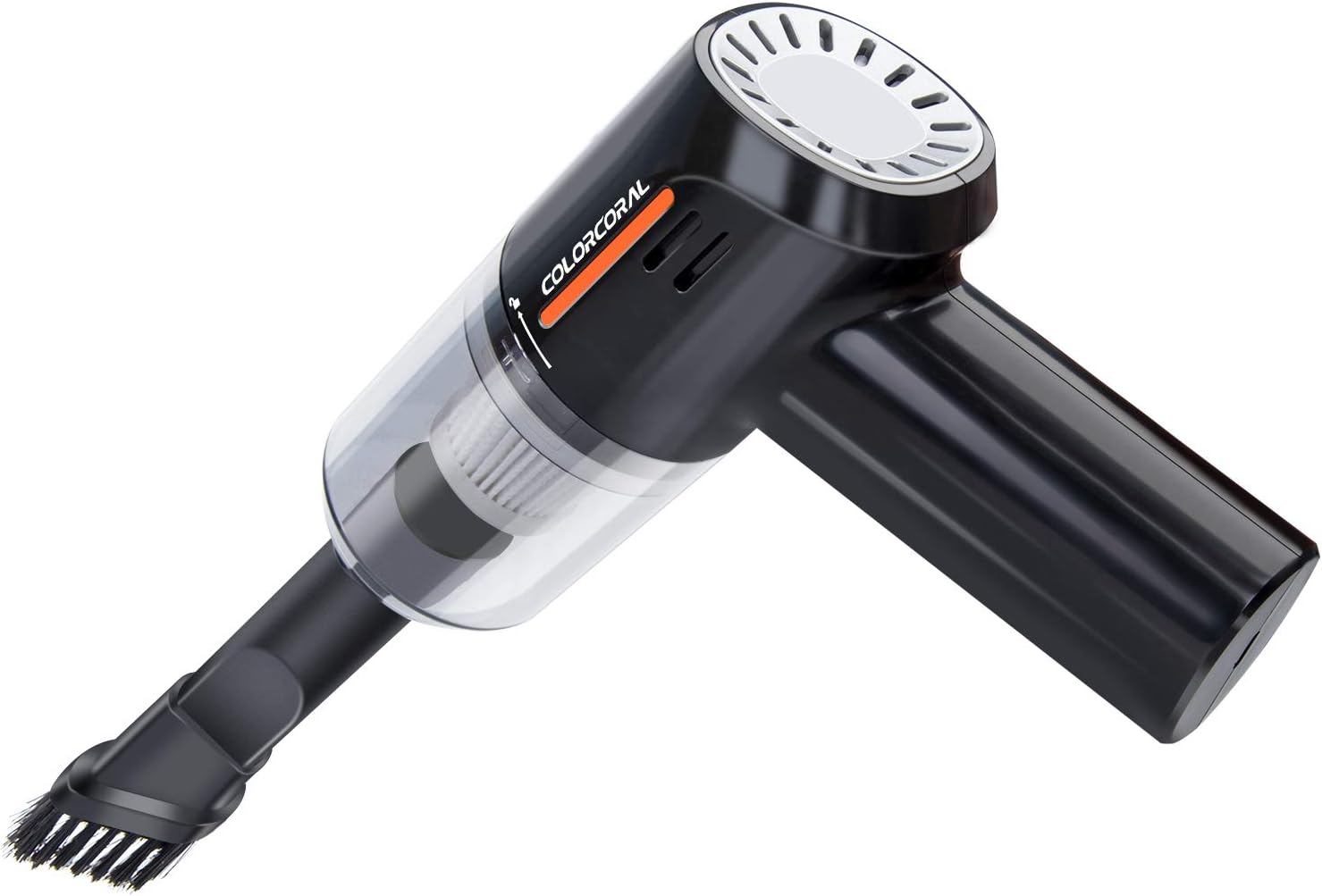 ColorCoral vacuum cleaner front view showcasing portable design
