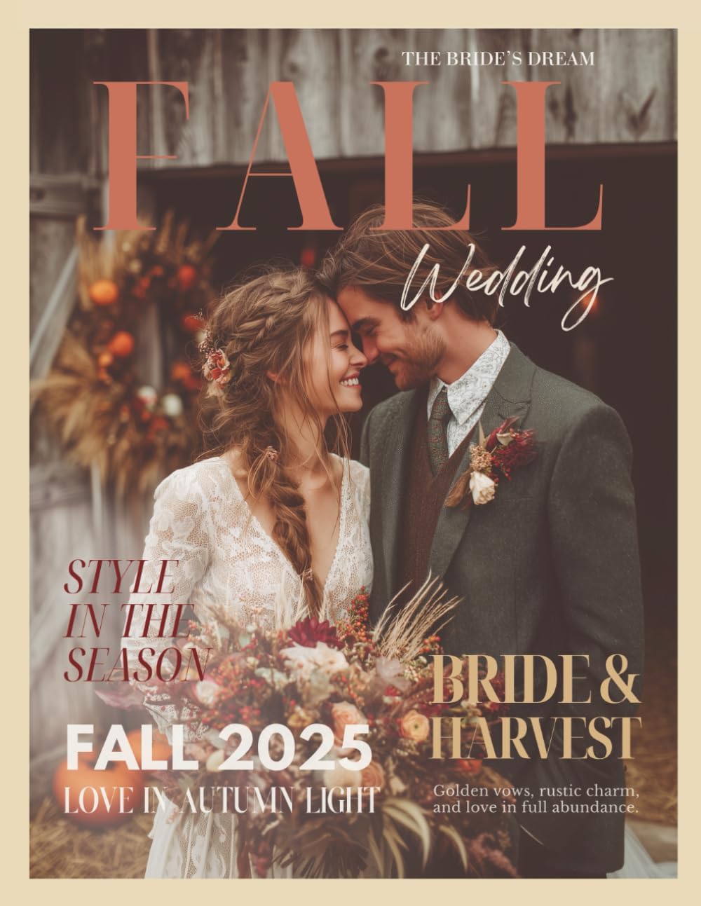 The Brideâ€™s Dream Fall Wedding Magazine: A Modern Bridal Autumn Lookbook with Gown Ideas and Seasonal Decor Inspiration for Rustic, Boho, Indie, and Soulful Brides - Image 1