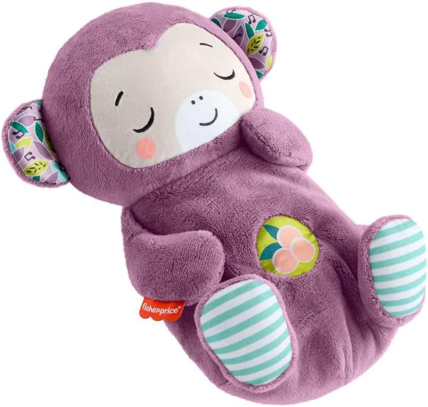 Fisher-Price Soothe 'n Snuggle Purple Monkey front view soft plush sound machine