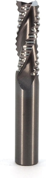 Whiteside router bit front view showing solid carbide spiral upcut design.