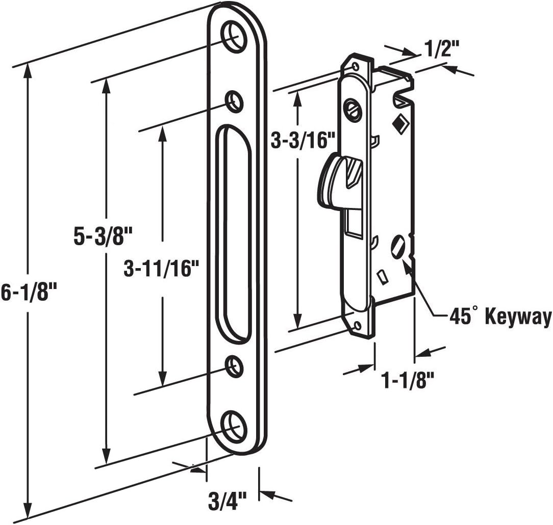 Fpl Veranda patio door handle set installation hardware components