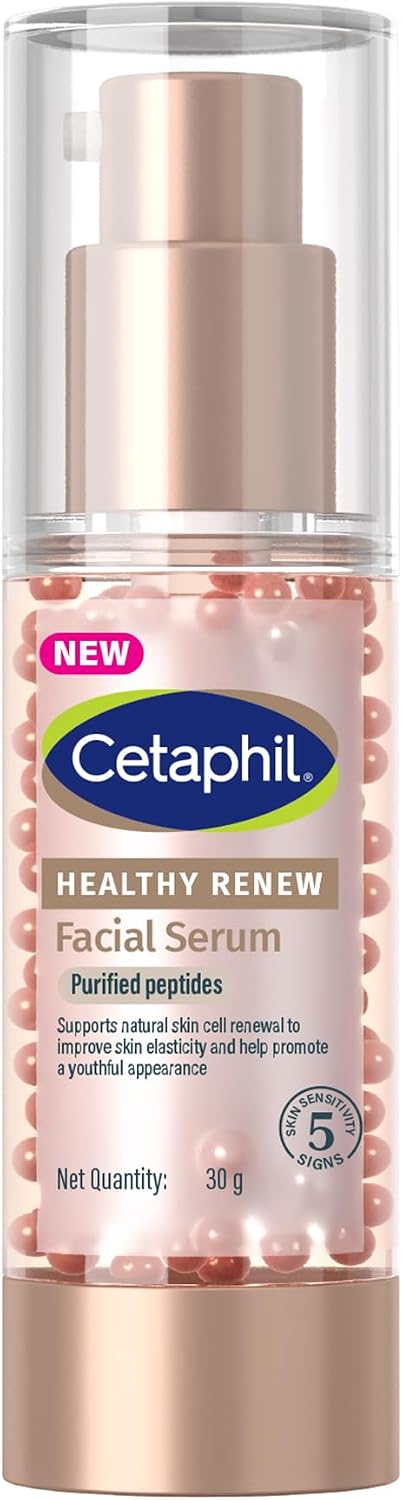 Cetaphil Healthy Renew facial serum dropper and pump packaging