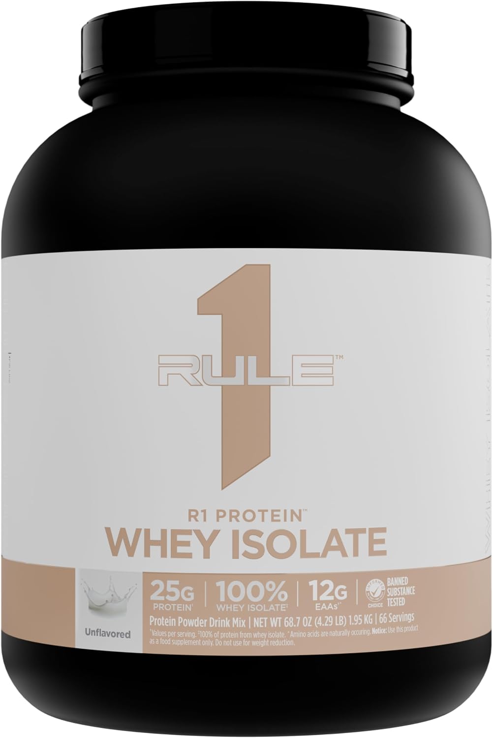 Rule 1 Naturally Flavored R1 Protein Whey Isolate, Pure Vanilla, 64 Serv | 25g of Protein Exclusively from Whey Isolates and Hydrolysate isolates for Workout Recovery and anytime use - Image 12