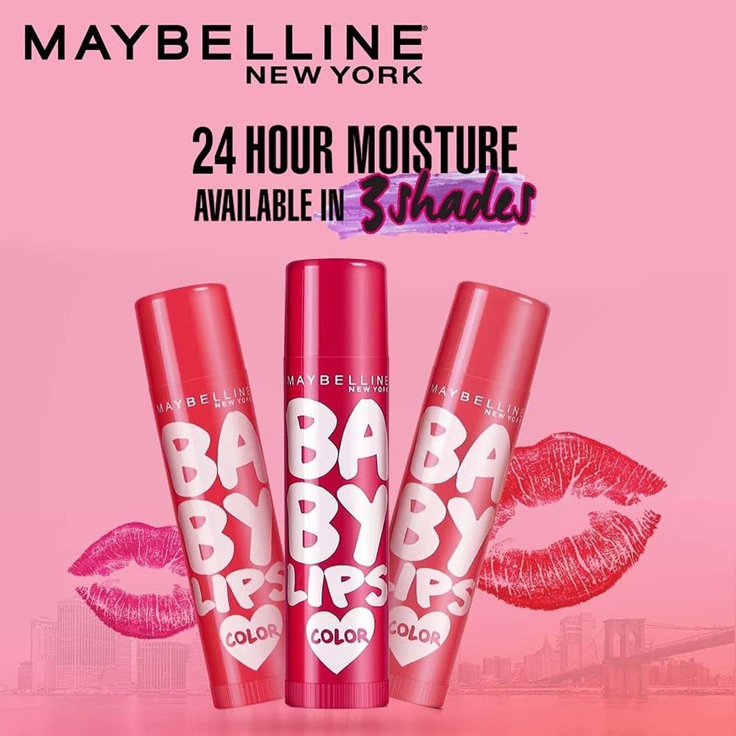 Maybelline New York lip balm moisturizing application