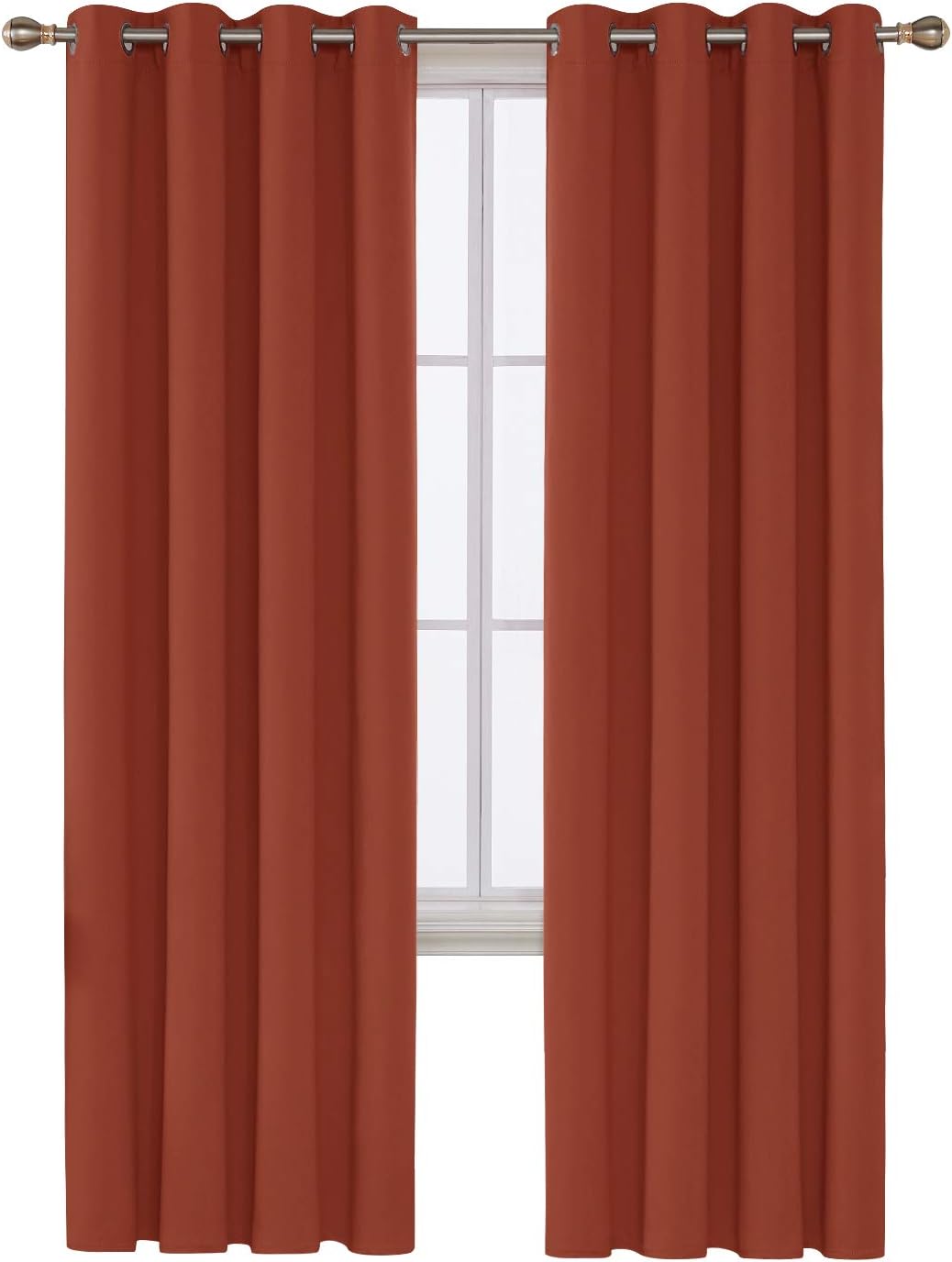 Deconovo black door curtain installed in modern living room