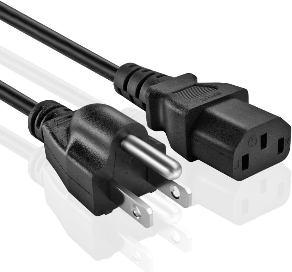 Omnihil 15 feet AC power cord front view showcasing connectors