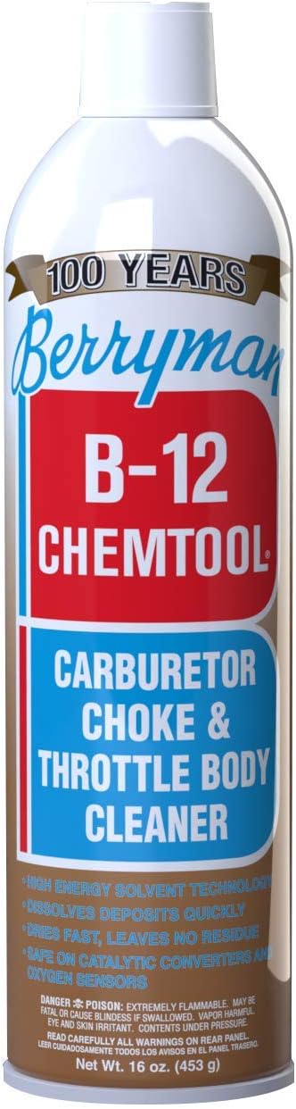 Berryman B-12 Chemtool Carburetor Choke and Throttle Body Cleaner 16 Ounce aerosol can front view